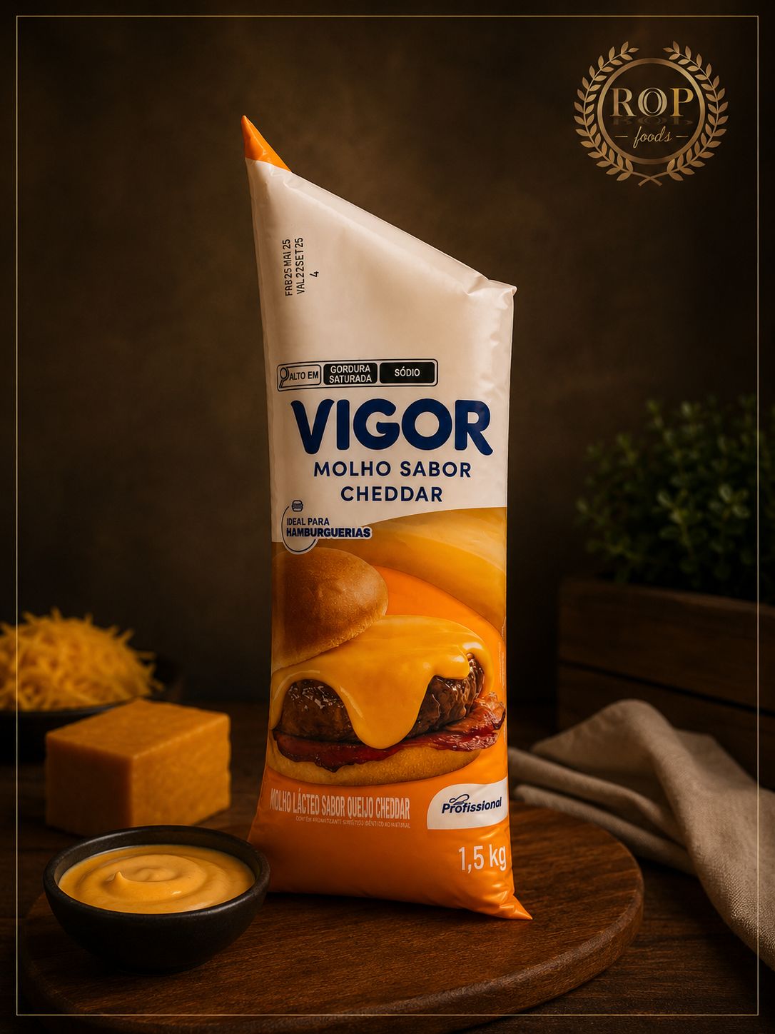 Molho Chedddar Vigor 1kg