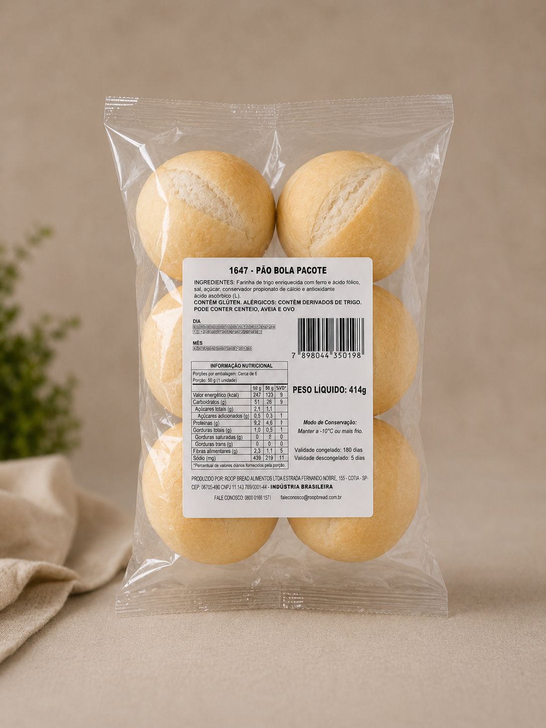 Pão Bola 06un