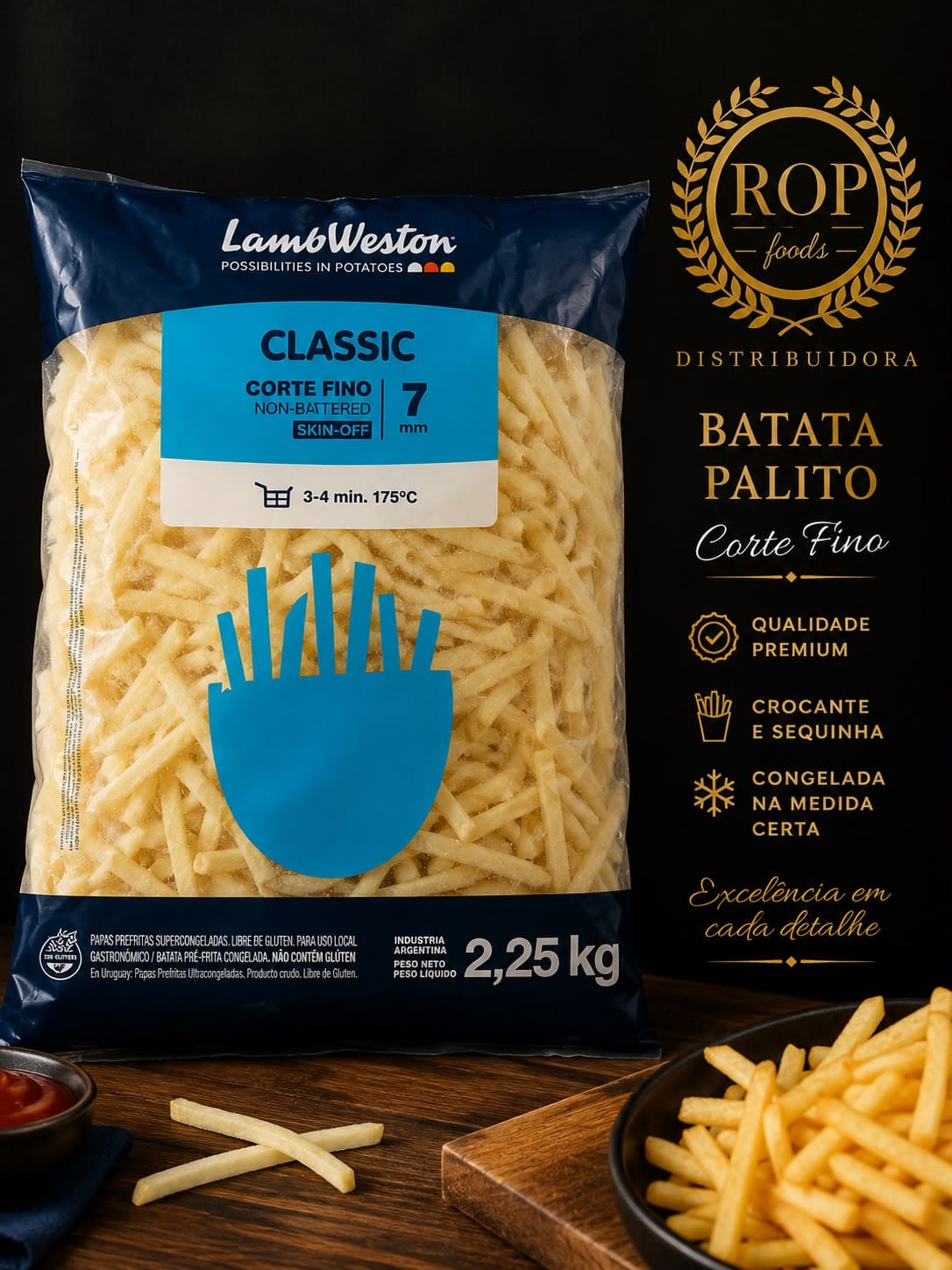 Batata 7mm Lambweston 2,25kg