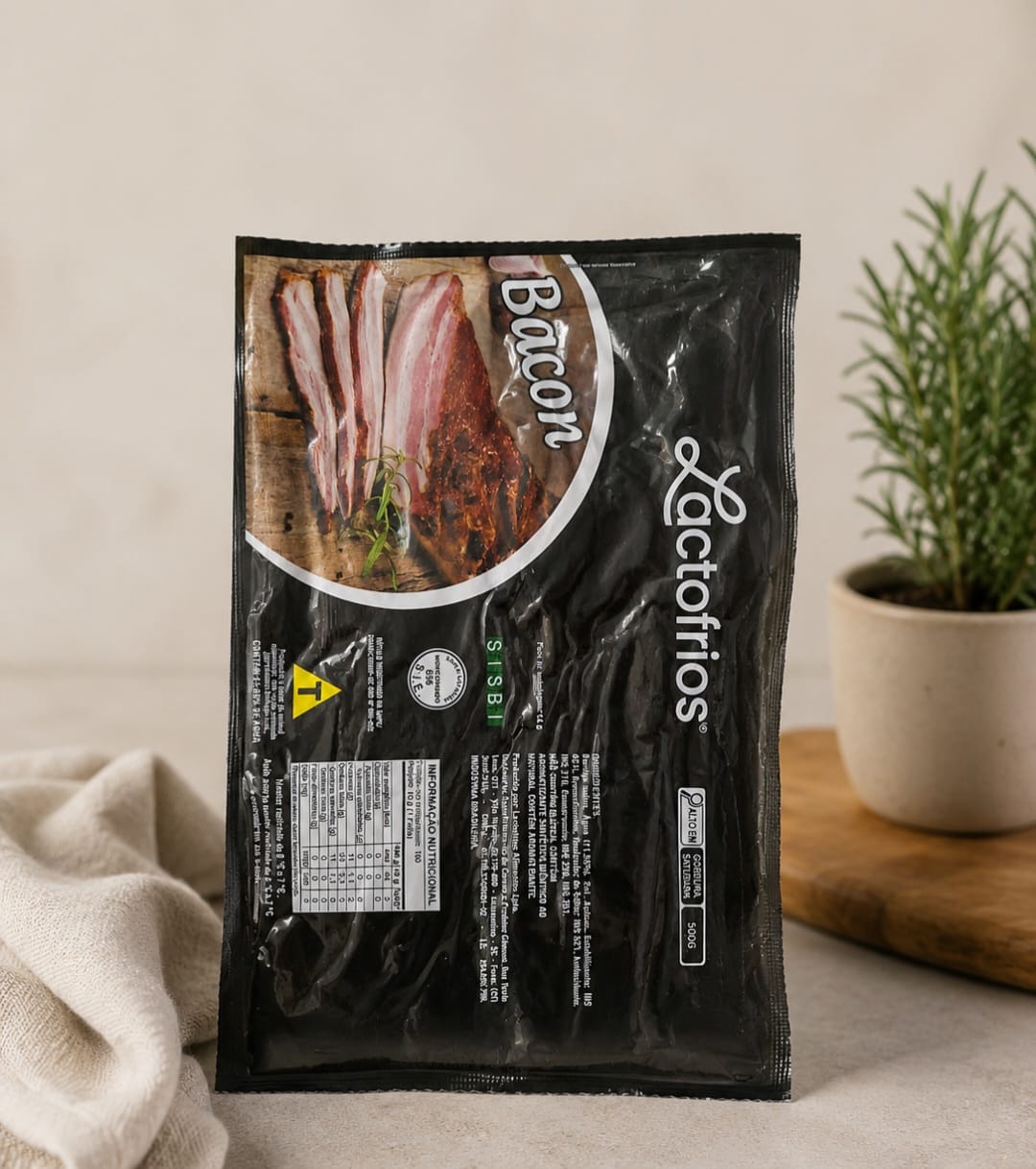 Bacon Fatiado Lactofrios 1kg