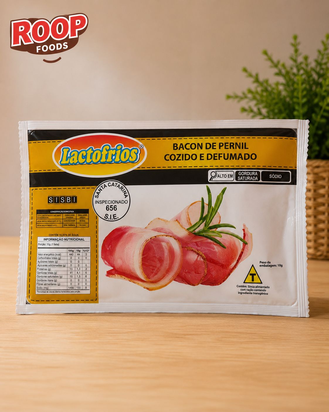 Bacon Fatiado Lactofrios Pernil 1kg