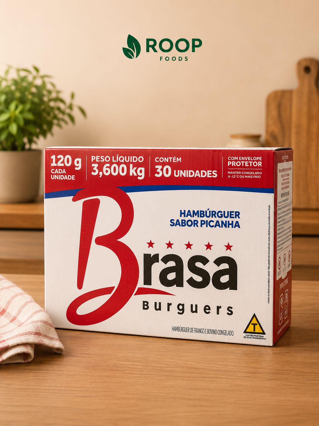 Hambúrguer 120g Picanha 30un